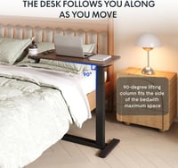 Kexon™ Hidden Casters Adjustable Bedside Table
