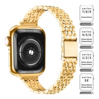 ​​iWatch Butterfly Clasp Metal Case Band