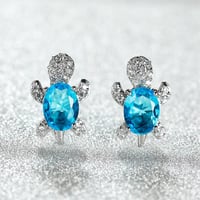 Crystal Turtle Earrings