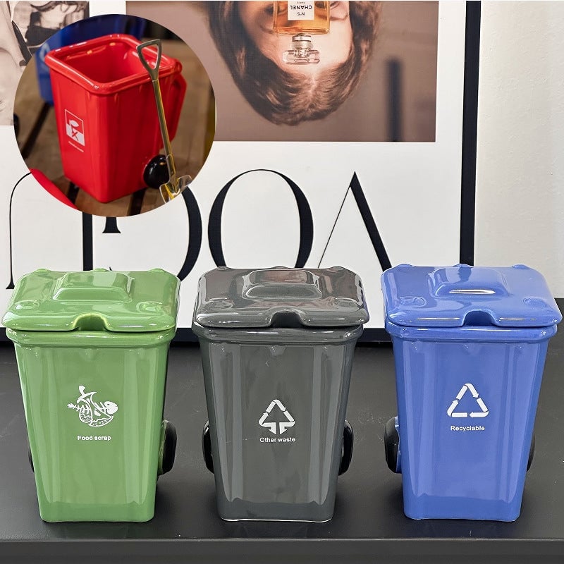 Creative Quirky Trash Can Ceramic Cup