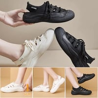 Chaussures Blanches Creuses à Semelle épaisse D'été