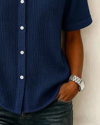 Short-Sleeve Collared Shirt