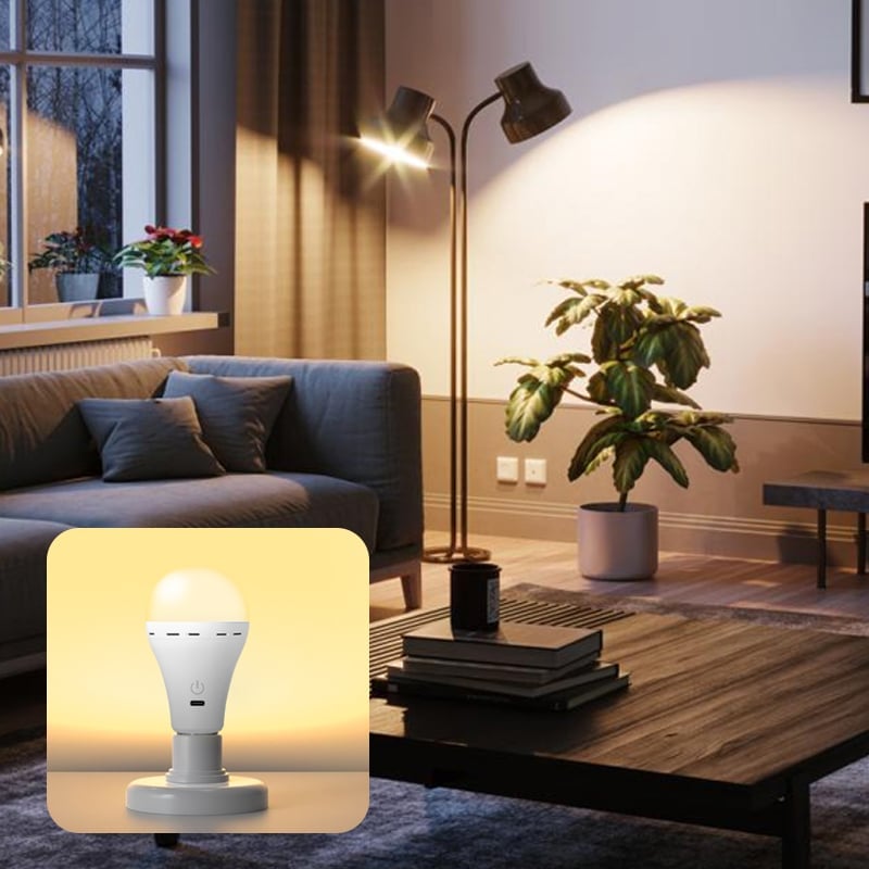 Emergency three-color bulb