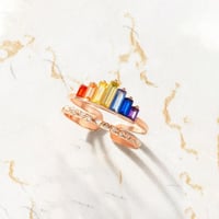 Regenbogen Micro Diamond Ring