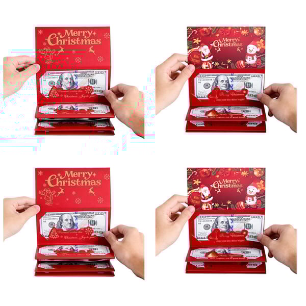 Foldable 6-Slot Christmas Red Envelope