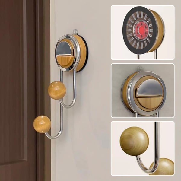 No-Drill Double Hook Suction Cup Hook