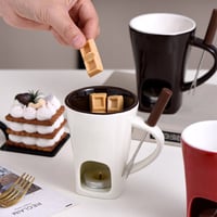 Multifunktionaler Keramik-Fondue-Becher