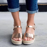 Damen Hanfseil geflochtene römische Sandalen