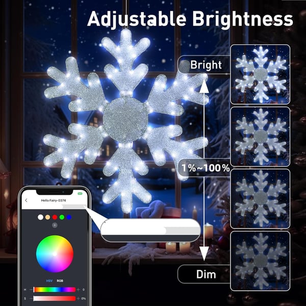 Sakerplus® Smart Led Snowflake Christmas Lights