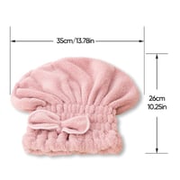 Super Absorbent Hair Towel Wrap(Pink + Blue + Off white) 3PCS