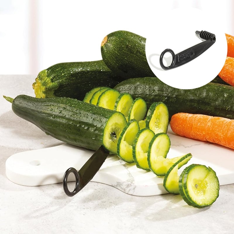 Spiral and V Tool Duo for Decorating Vegetables and Fruits