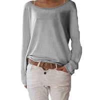 Femmes Manches Longues Pull en Tricot Casual Lâche