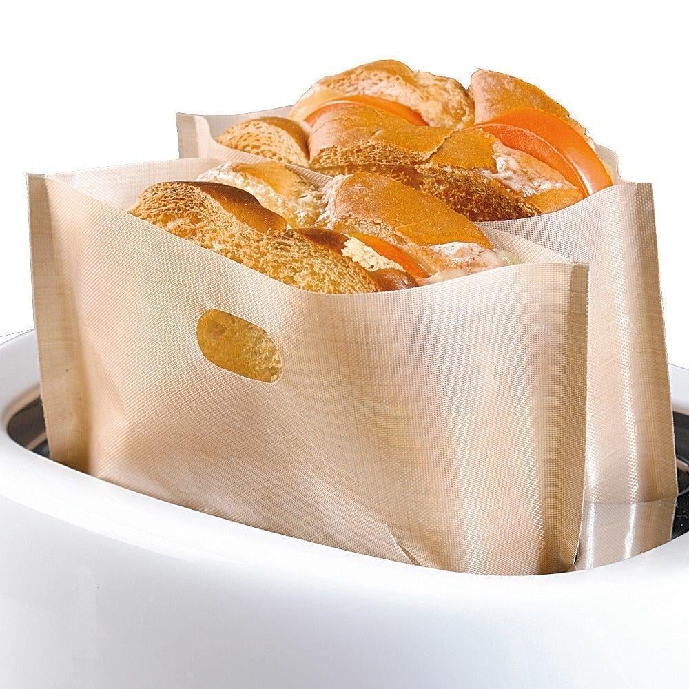 🍞Bequee Antihaft Toastabags für Mikrowelle,  Wiederverwendbar, 5er-Paket