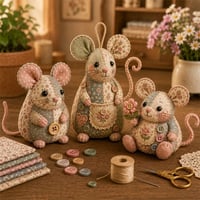 Charming Patchwork Mouse DIY Kit