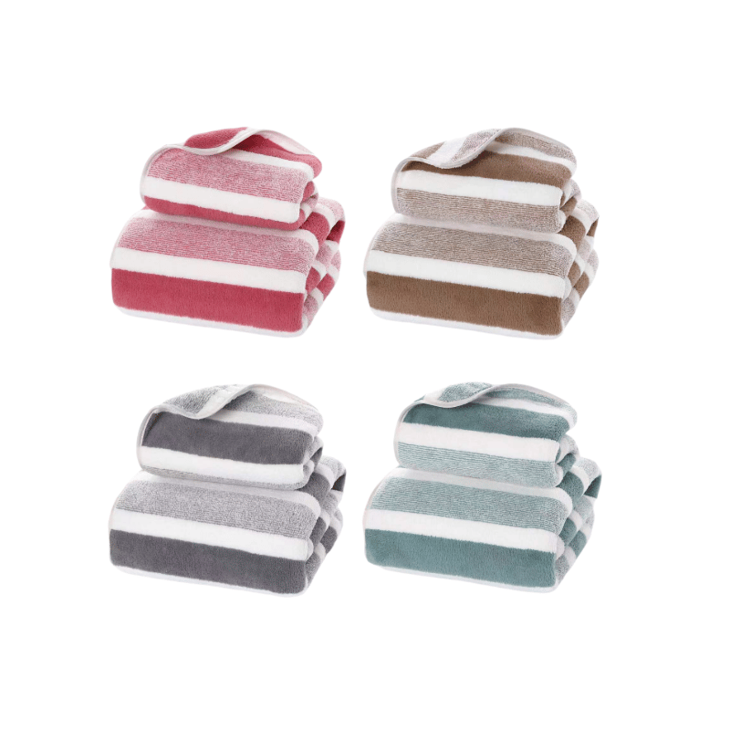 Luxus-Badetuch-Set aus Korallenfleece