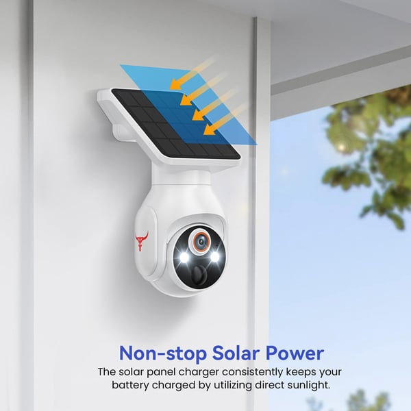Solar powered color night vision camera