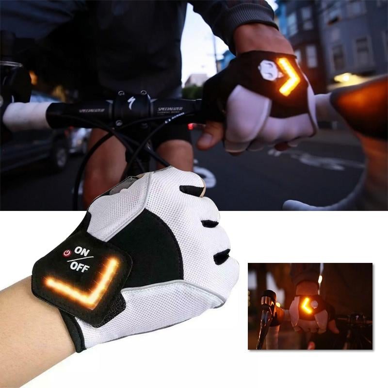 Fahrradhandschuhe mit Blinker