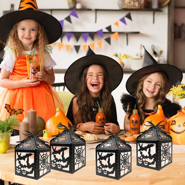 Halloween-Themed Glitter Decorative Candy Box