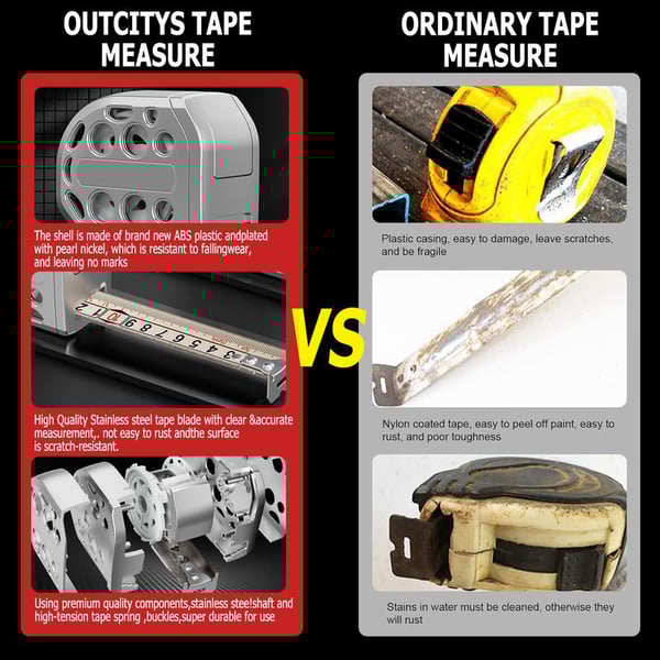 Stainless Steel Retractable Waterproof Measuring Ruler