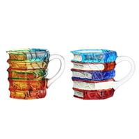 Handbemalte Buch-Kaffeetasse