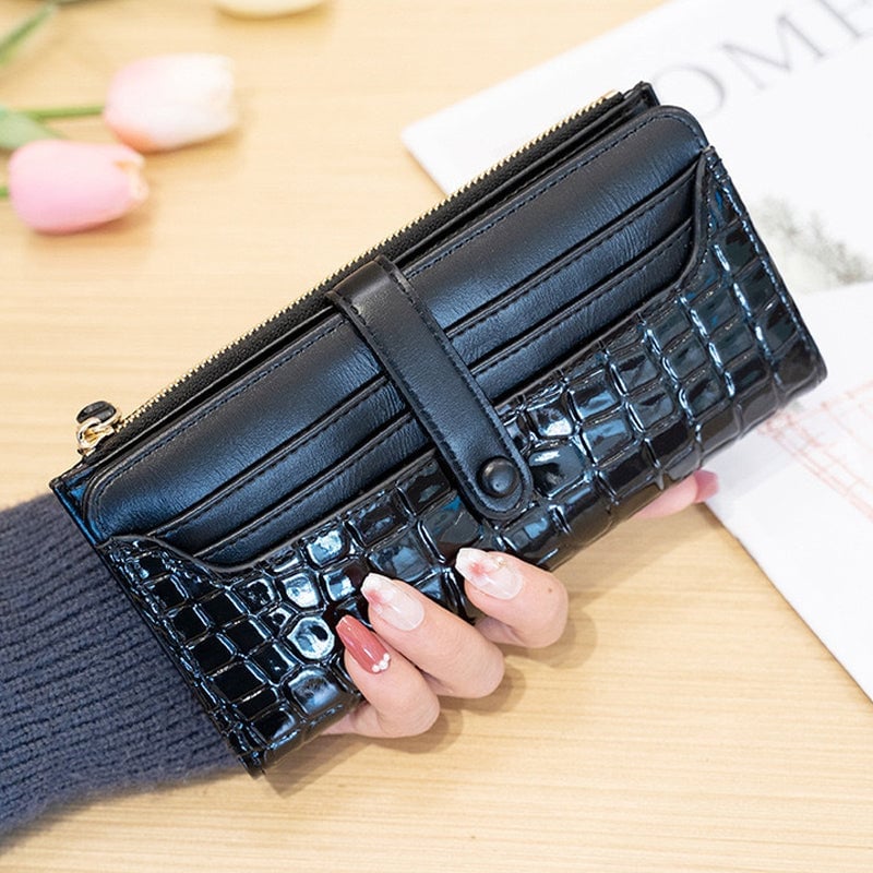 Vintage Long Wallet with Oil Finish