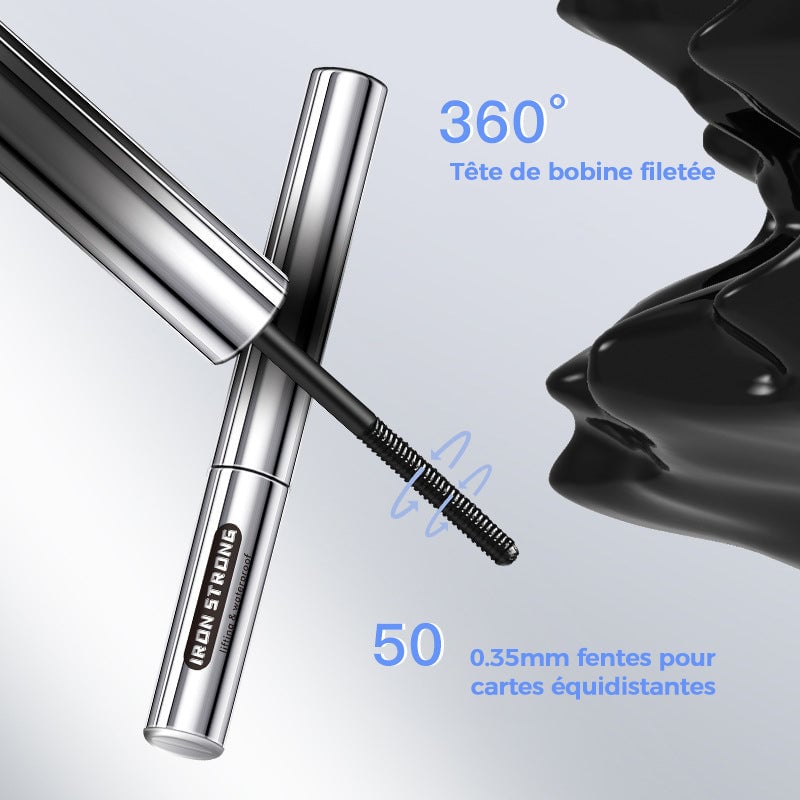 Mascara en bouteille métallique imperméable et anti-taches