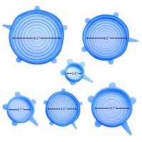 Hirundo Silicone Stretch lid, 6PCS (Blue)