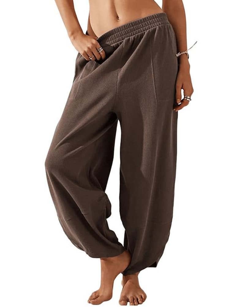 Elastic Waist Harem Pants