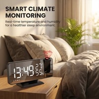 Aless™ Temperature & Humidity Multifunctional Radio Projection Alarm Clock