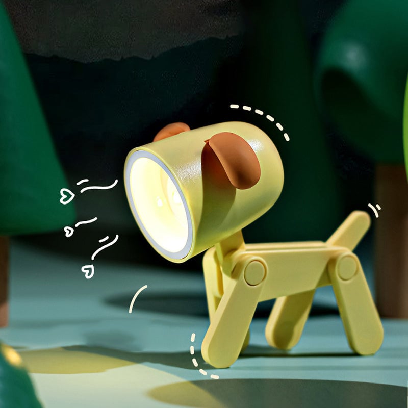 Mini lampe de nuit LED en forme de chiot et de cerf avec dessin animé mignon