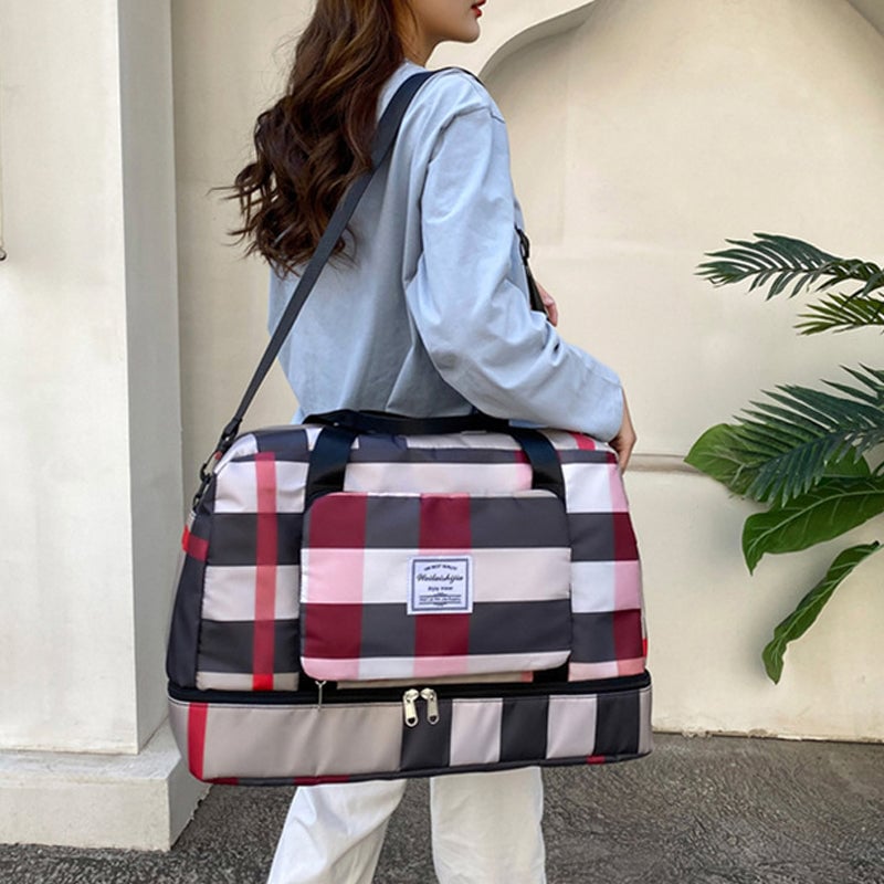 Faltbare Reisetasche mit Trocken-/Nasstrennung