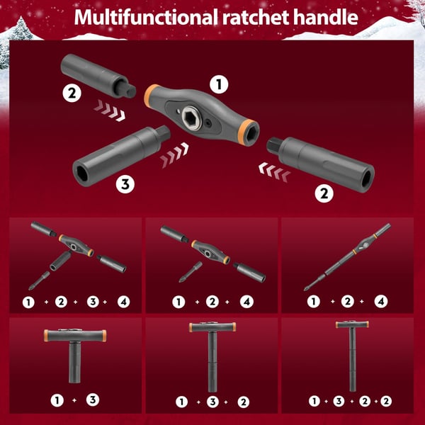 Sakerplus 42 in 1 Magnetic Screwdriver Set-Christmas Version