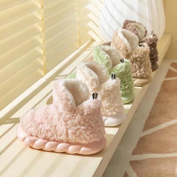 Fluffiga fleecestövlar för kvinnor