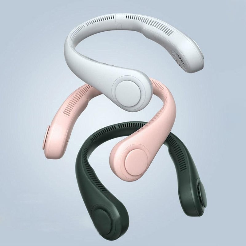 2023 Uusi kannettava kaulatuuletin digitaalisella näytöllä