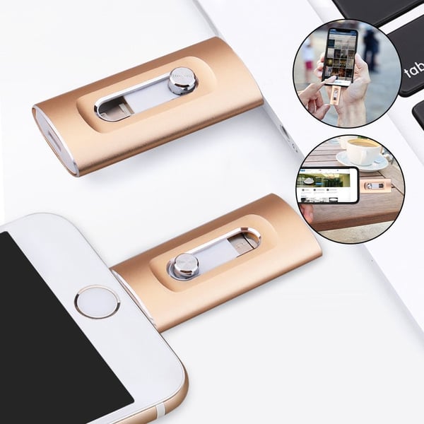 3-in-1 High-Capacity USB Drive with Fingerprint Security