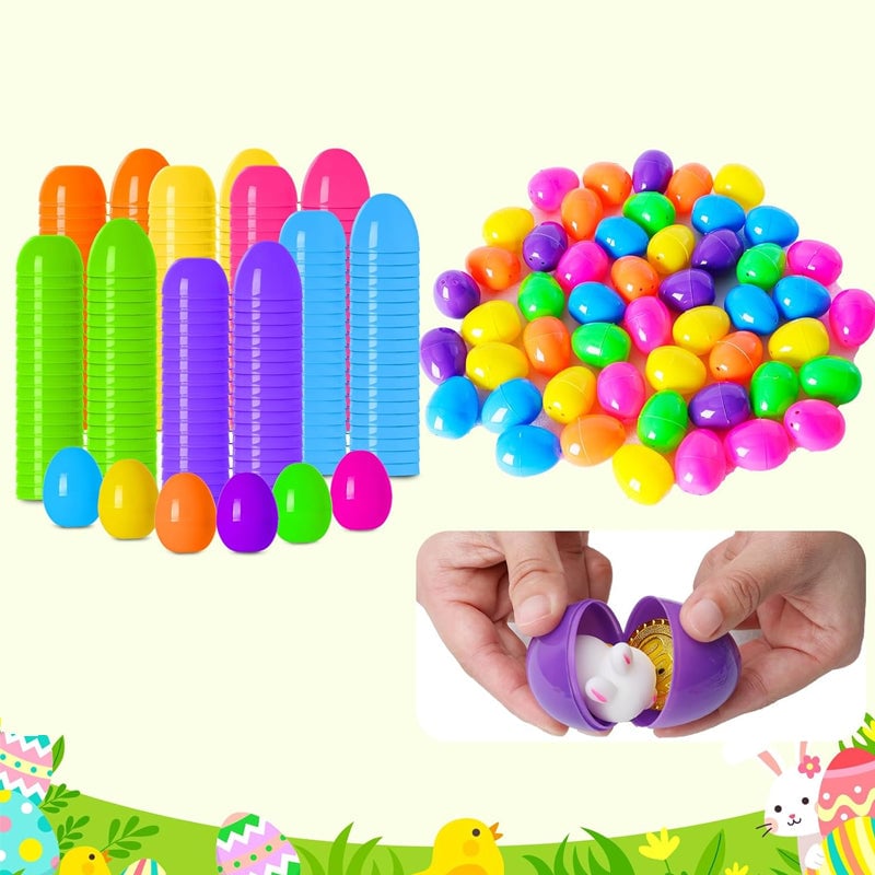 Prefilled Easter Eggs with Toys and Stickers for Egg Hunts