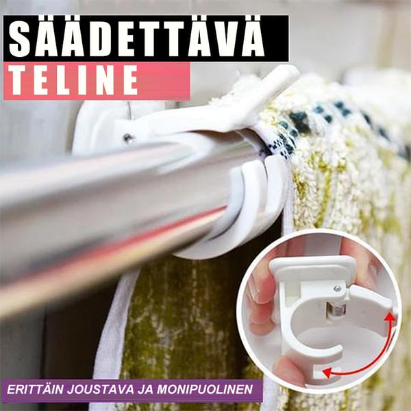 Teyou säädettävät ja naulattomat verhotangon pidikkeet