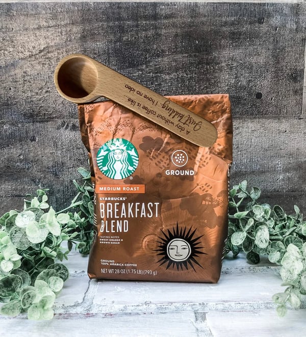 ☕Graverad kaffeskopa och påsklämma | Unik present till kaffeälskare🎁