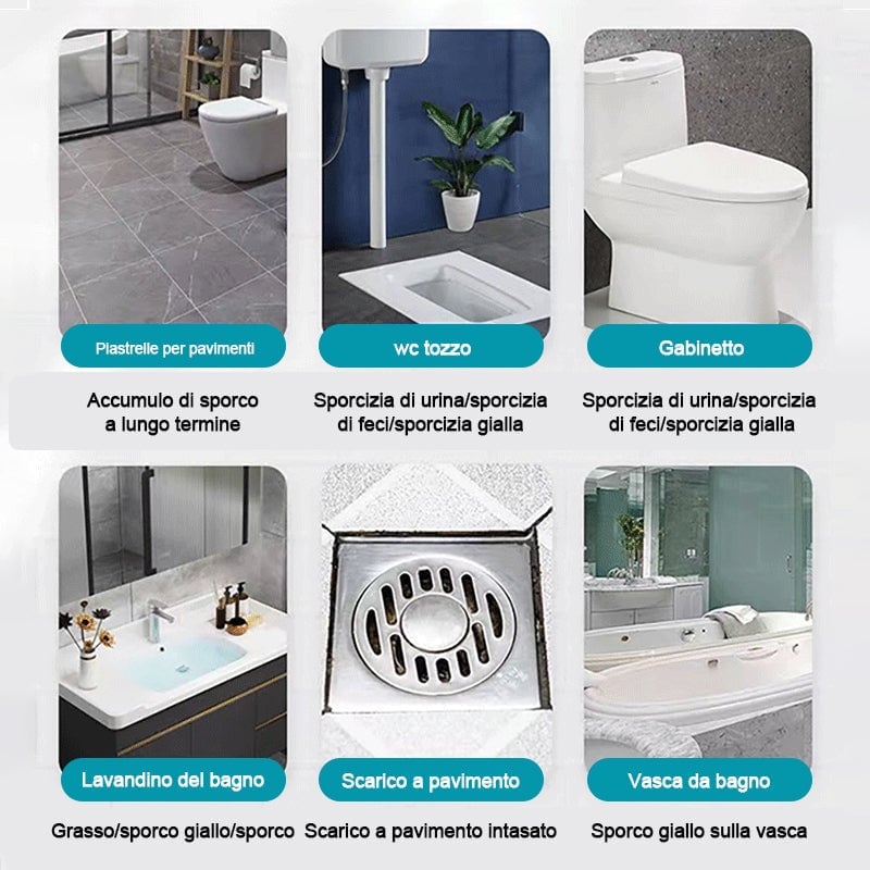 Agente di ossigeno attivo per toilette