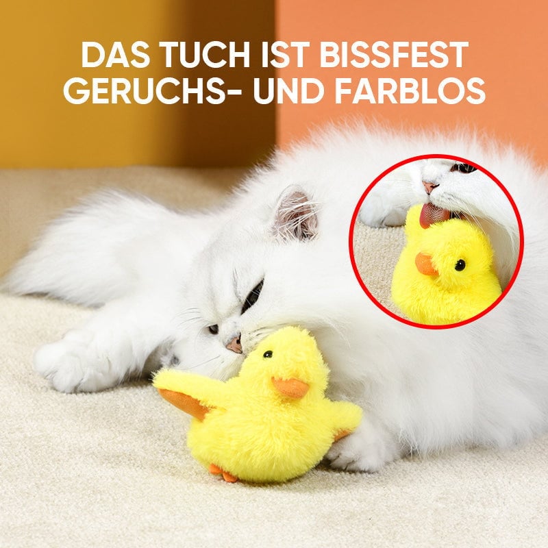 Gelbes Entenspielzeug für Katze