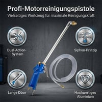 Wasser-Luft-Doppelverwendungs-Spritzpistole für Motorreinigung