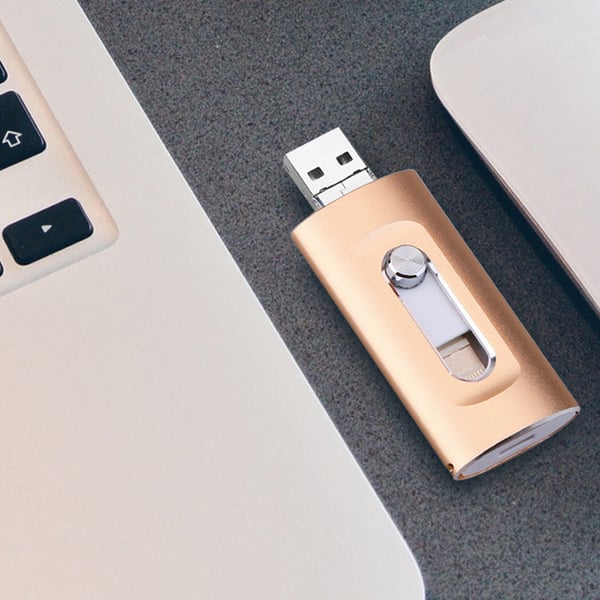 3-in-1 High-Capacity USB Drive with Fingerprint Security