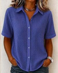 Short-Sleeve Collared Shirt