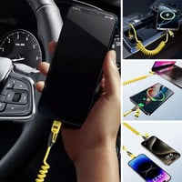 Federziehbares 4-in-1 65W Schnelllade-Datenkabel