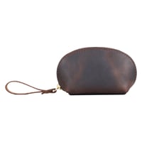 Kleine Münztasche aus Leder mit Reißverschluss