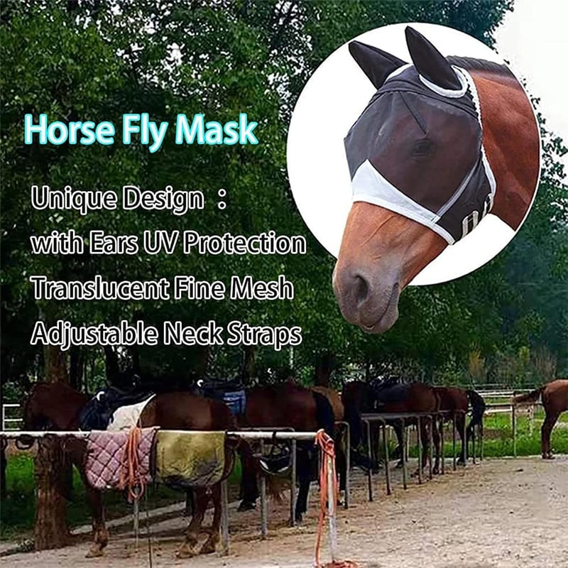 Fine Mesh UV-Proof Horse Half Face Mask