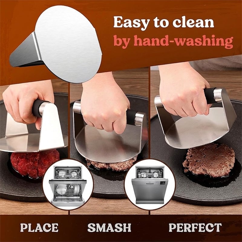 Stainless Steel Burger Patty Press