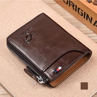 Kangaroo Men’s RFID Blocking Wallet with Zipper Multi Credit Card Holder