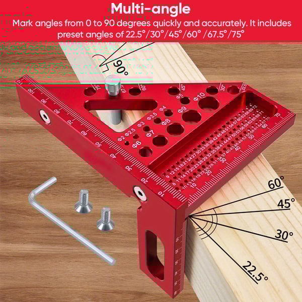 3D Multi-Purpose Carpenter's Triangle Square