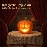 😊Animierte, sprechende Halloween-Kürbis-Projektorlampe